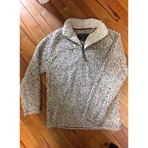 TRUE GRIT Frosty Tipped 1/4 Zip Pullover (Unisex)